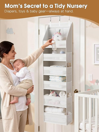 Criusia Over the Door Organizer, Heavy-Duty 6-Shelf Hanging Storage - Image 4