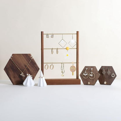 GemeShou Walnut earrings display stand - Image 8