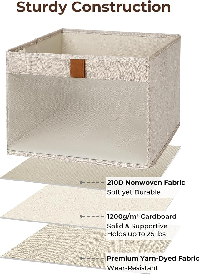 StorageWorks Closet Storage Bins, Large Storage Baskets - Image 5