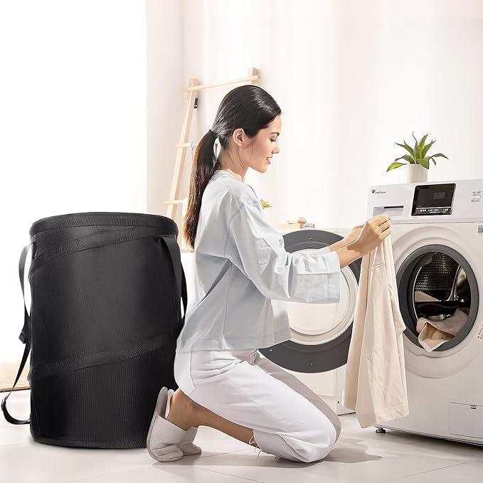 Bukere Laundry Hamper with Wheels, Extra Large 3 in 1 Pop Up Basket with - Image 7