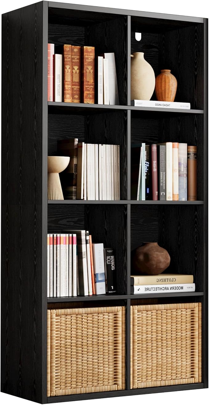 IRONCK Bookshelf, 8-Cube Storage Cube Shelf Organizer, Extra Thick Frame by IRONCK