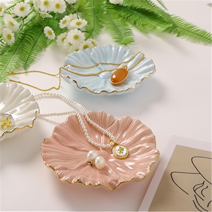 Flower Ring Dish, Ceramic Ring Holder Jewelry Tray Trinket Dish, Fairy - Image 6