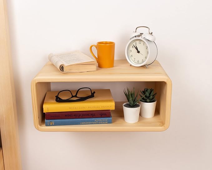 Floating Nightstand Wooden, Bedside Table, Nightstand Shelf, Wall Mounted - Image 7