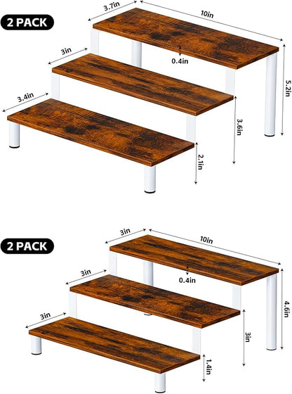 Wooden Display Stand Riser, 3 Tier Perfume Organizer Stand Cupcake Stand Holder - Image 7