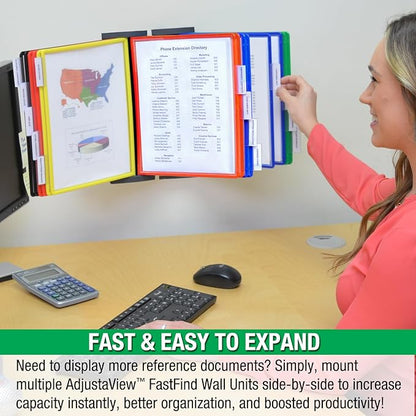 Ultimate Office FASTFIND 10-Pocket Wall Reference Display Organizer, Colors | - Image 5