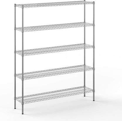 14" Deep x 60" Wide x 74" Height Wire Shelving Kit | 5-Tier | NSF Commercial by Regal+Altair