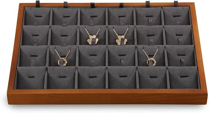 Necklace Storage, Wood Jewelry Trays by Yinbeini