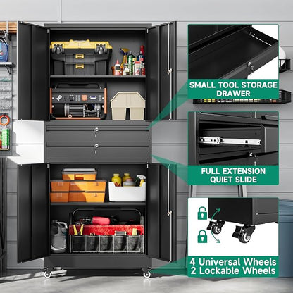 Letaya Metal Garage Storage Cabinet - Image 4