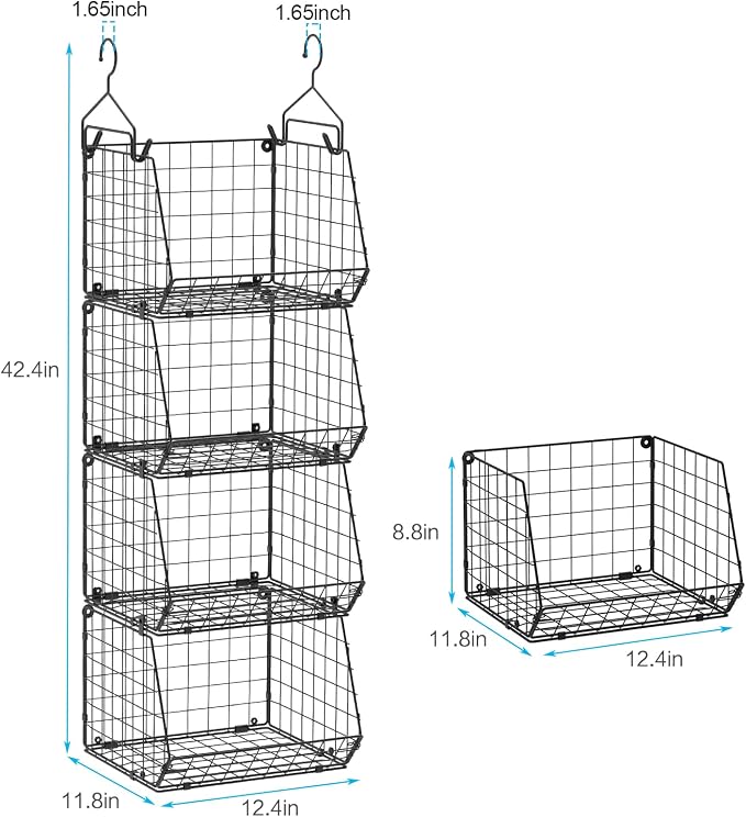 4 Tier Closet Hanging Organizer, Closet Organizers and Storage - Image 3