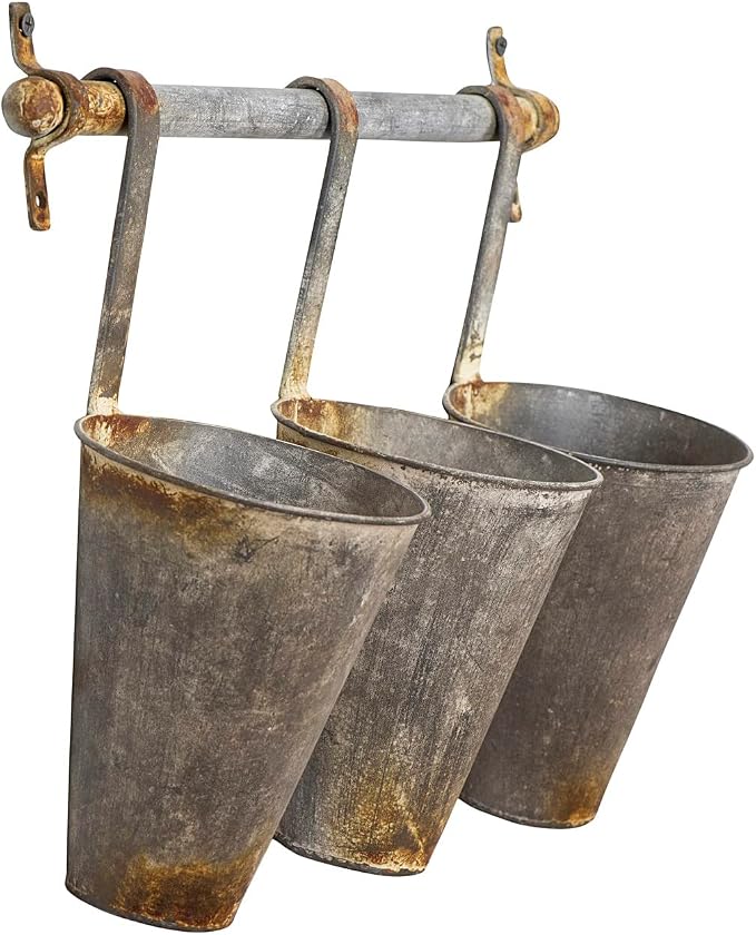 Creative Co-Op Antiqued Metal Wall Rack - Image 4