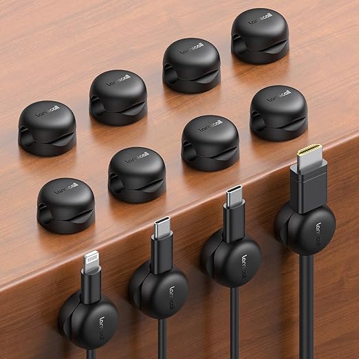 Lamicall Spring Cable Clips, Desk Office Accessory by Lamicall