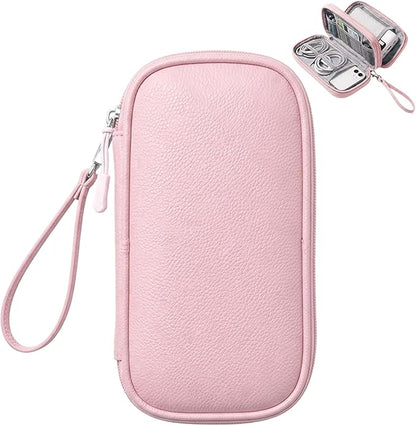 Leather Electronic Organizer Bag, Waterproof Travel Tech Pouch by Unknown
