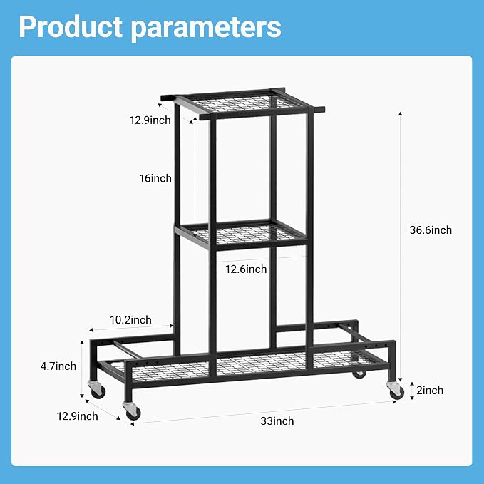 Standing Ski Storage Rack, Holds Snowboards & Skis, 3-Tier Organizer - Image 3