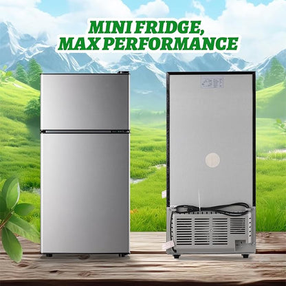 2.4 Cu.ft Mini Fridge with Top Freezer Apartment Size Dual Door Compact - Image 7