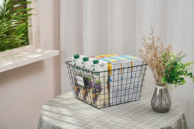 JUNCHU CHERRY 4 Pack【Extra Large】 Wire Handmade Storage Basket - Image 5