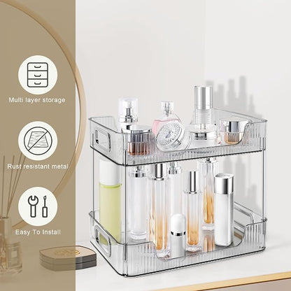 2-Tier Bathroom Counter Organizer Countertop Storage, Dresser Organizer Vanity - Image 6