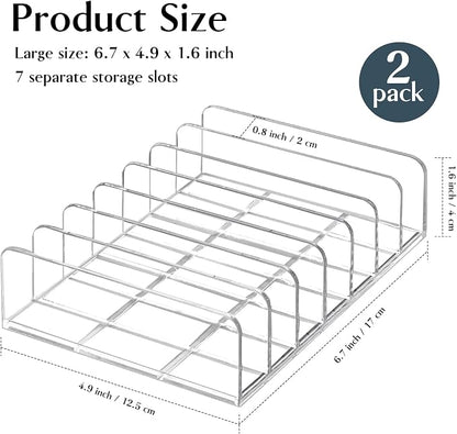 TUZAZO 2 Pack Acrylic Eyeshadow Palette Makeup Organizer - Image 2