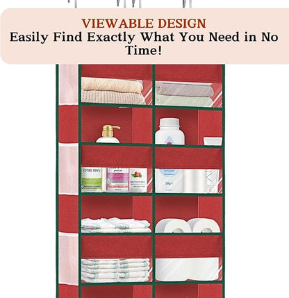 Christmas Over The Door Organizer 5 Tiers, Extra Large Behind Door Storage of - Image 4