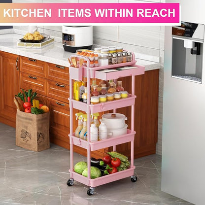 Goovilla 4 Tier Rolling Utility Cart Organizer - Image 7