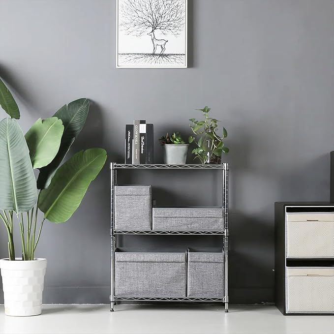 PayLessHere | 3-Tier Wire Shelf | 23"x13"x30" | Chrome | Adjustable Racks | - Image 2