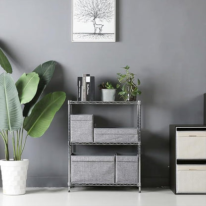 PayLessHere | 3-Tier Wire Shelf | 23"x13"x30" | Chrome | Adjustable Racks | - Image 2