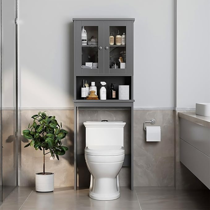 Over the Toilet Storage Cabinet, Bathroom Storage Cabinet Over Toilet, Space - Image 3