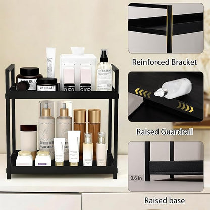 Bathroom Counter Organizer 2 Tier Vanity Storage Countertop Shelf Makeup - Image 5