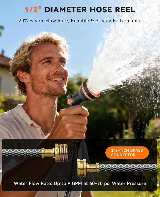 SUNPOW Retractable Garden Hose Reel - Image 3