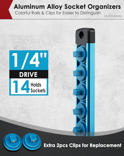1/4" Magnetic Socket Holder Organizer - Image 2