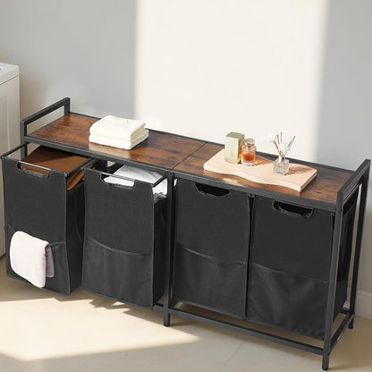 VEVOR 4 Section Laundry Sorter, Large Laundry Hamper - Image 8