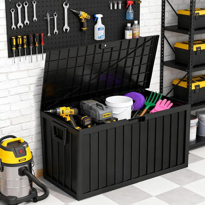75 Gallon Outdoor Storage Box Waterproof, 350LBS Lockable Patio Storage Box - Image 9