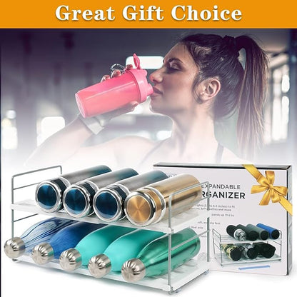 Water Bottle Organizer For Cabinet, Adjustable Tumbler Storage, Expandable - Image 8