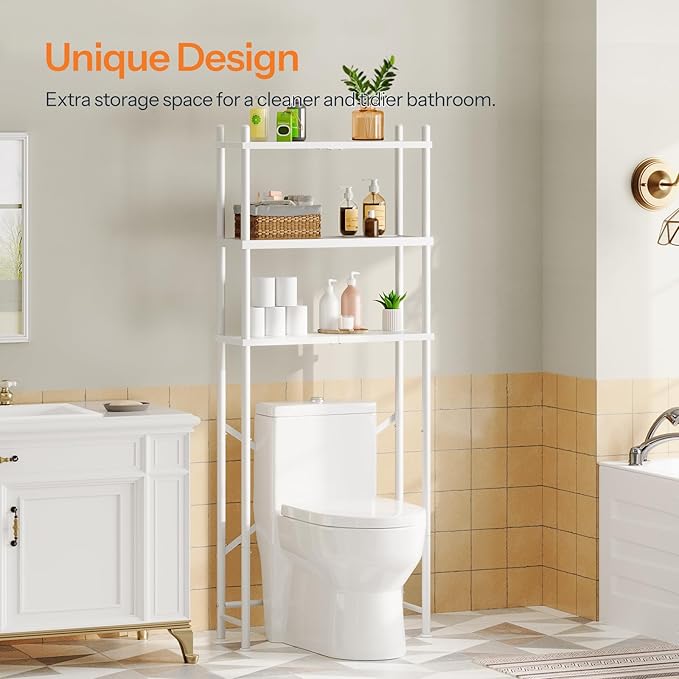 HOOBRO Over the Toilet Storage, 3-Tier Over Toilet Bathroom Organizer, - Image 2