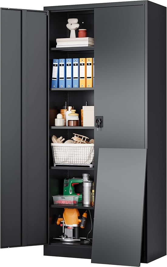 SISESOL Wide & Deep Metal Storage Cabinet by SISESOL