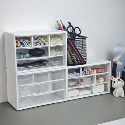 NEWOMEVA 6-Drawer Plastic Drawer Storage Box Jewelry Organizer Bathroom - Image 2