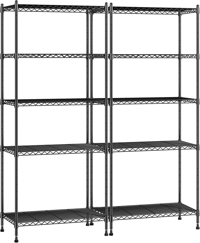 Romorgniz 5-Tier Adjustable Wire Shelving, Kitchen Pantry, Rust-resistant by Romorgniz
