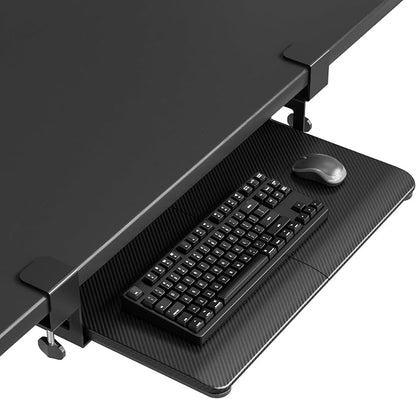 BONTEC KMT01-PJ Under Desk Keyboard Tray, Pull-Out Keyboard & Mouse Platform by BONTEC