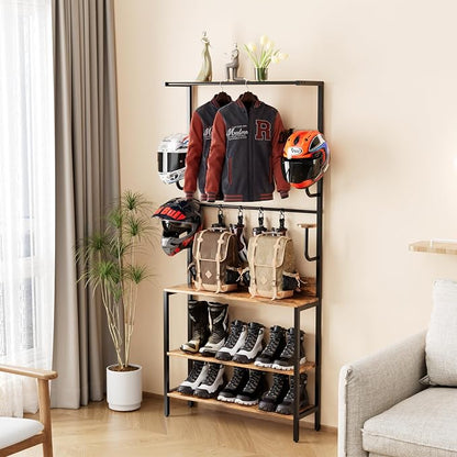 Motorcycle Helmet Holder Floor Mounted Stand, Wall Mount - Image 2