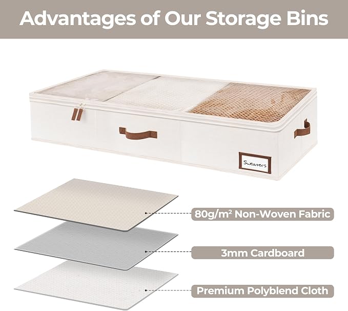 StorageWorks Large Under Bed Storage Containers - Image 3