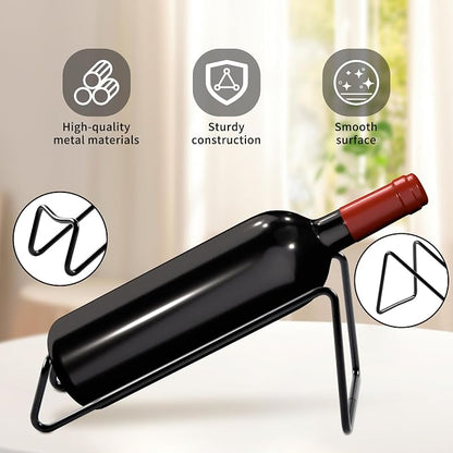 TONLEA Countertop Wine Rack, Metal Small Wine Rack, Tabletop Wine Storage Stand - Image 2