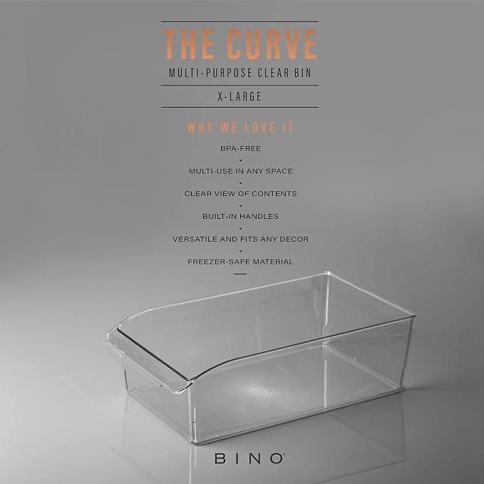 BINO | Plastic Storage Bins, X-Large | THE CURVE COLLECTION | Multi-Use - Image 2