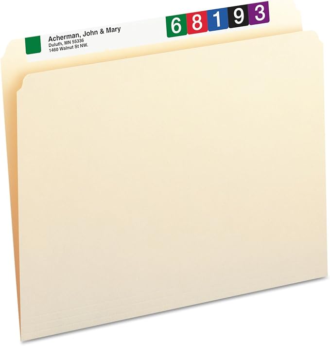 Smead File Folder, Straight-Cut Tab, Letter Size, 100 per Box by SMEAD