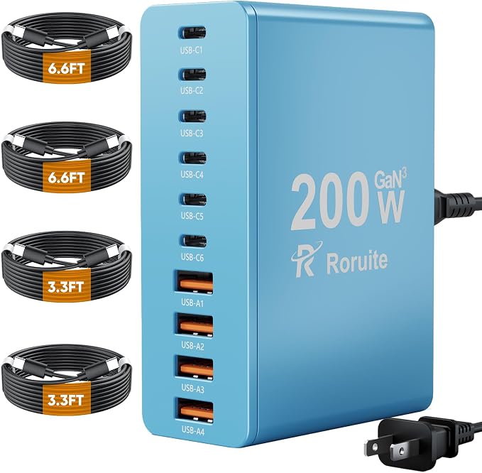 USB C Charging Station 10 Port by Roruite