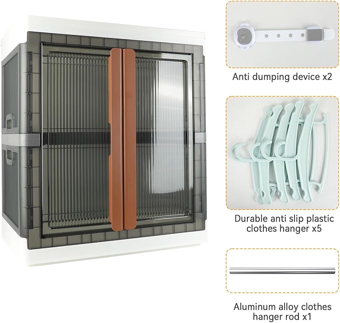 Wardrobe, Collapsible Storage Cabinet, Useful Box - Image 7