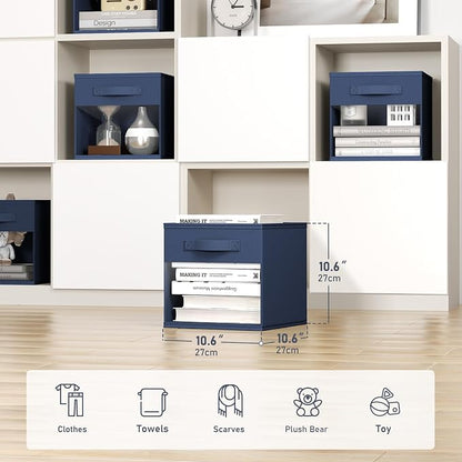 DIMJ Storage Cubes, Cube Storage Bin, 8 Pack Foldable Baskets - Image 2