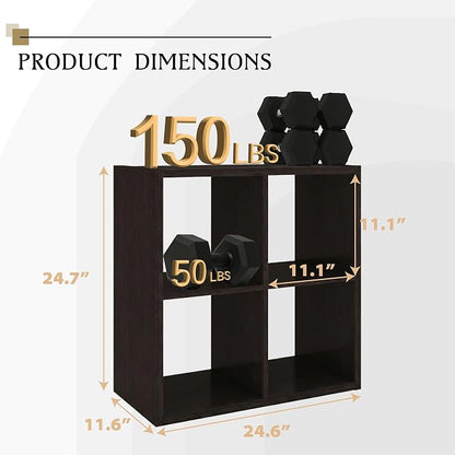 WannabeMyself【2026 Wooden Thick Frame】 4 Cube Storage Organizer - Image 2