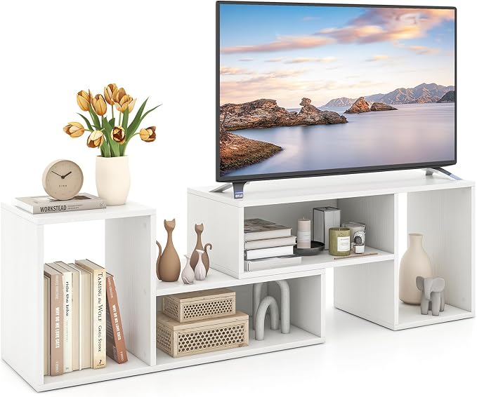 LDAILY L-Shaped TV Stand, TV Entertainment Center by LDAILY