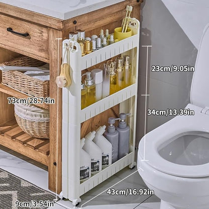 3.54 Slim Storage Cart Durable Bathroom Organizer Slide Out Storage Cart - Image 2