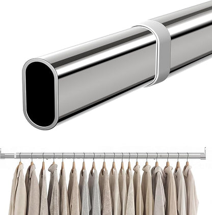 Oval Closet Rod 18-88 Inch Adjustable Closet Rods by Unknown