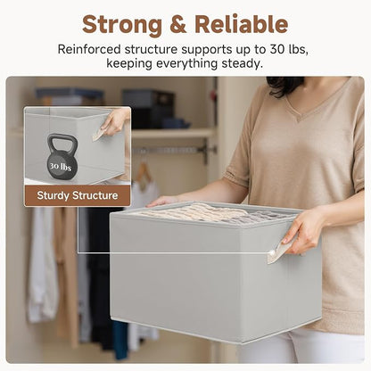 StorageWorks Storage Baskets for Shelves, Foldable Fabric Closet Storage Bins - Image 5